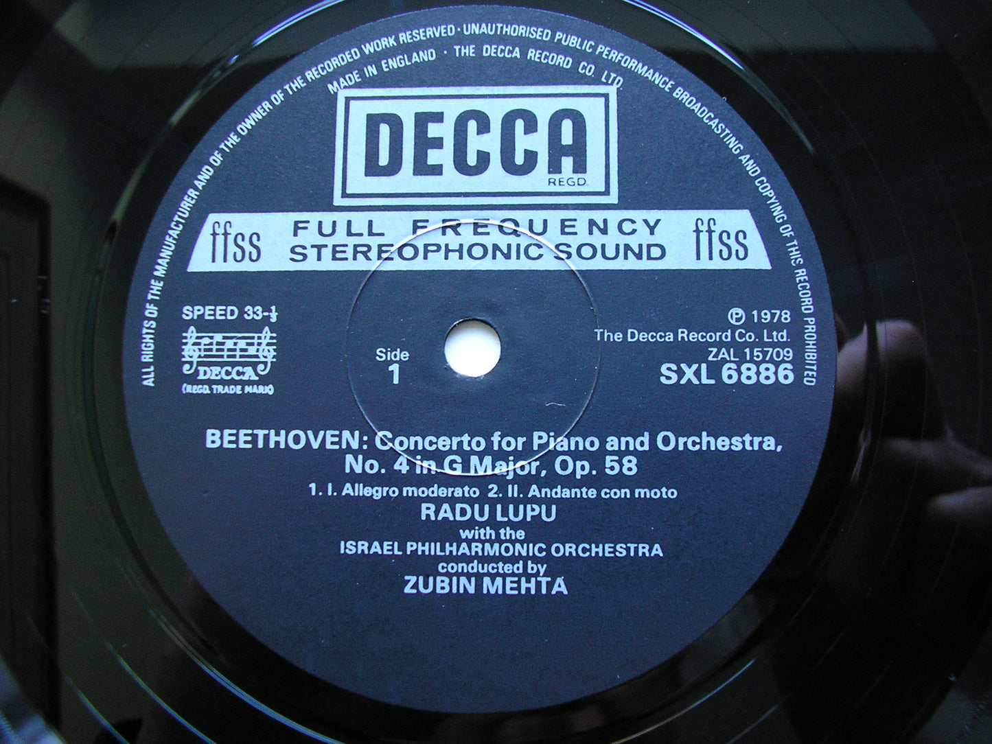 BEETHOVEN: THE PIANO CONCERTOS    RADU LUPU / ISRAEL PHILHARMONIC / MEHTA    4 LP SET