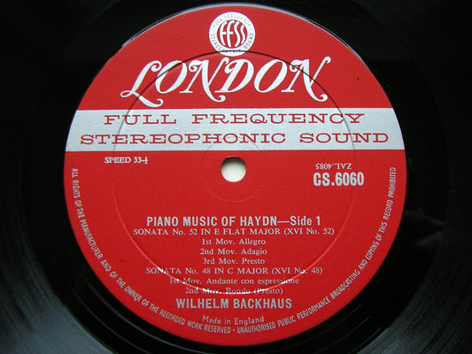 HAYDN: PIANO MUSIC WILHELM BACKHAUS CS 6060