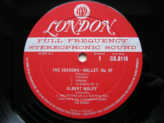 GLAZUNOV: THE SEASONS     WOLFF / PARIS CONSERVATOIRE    CS 6116