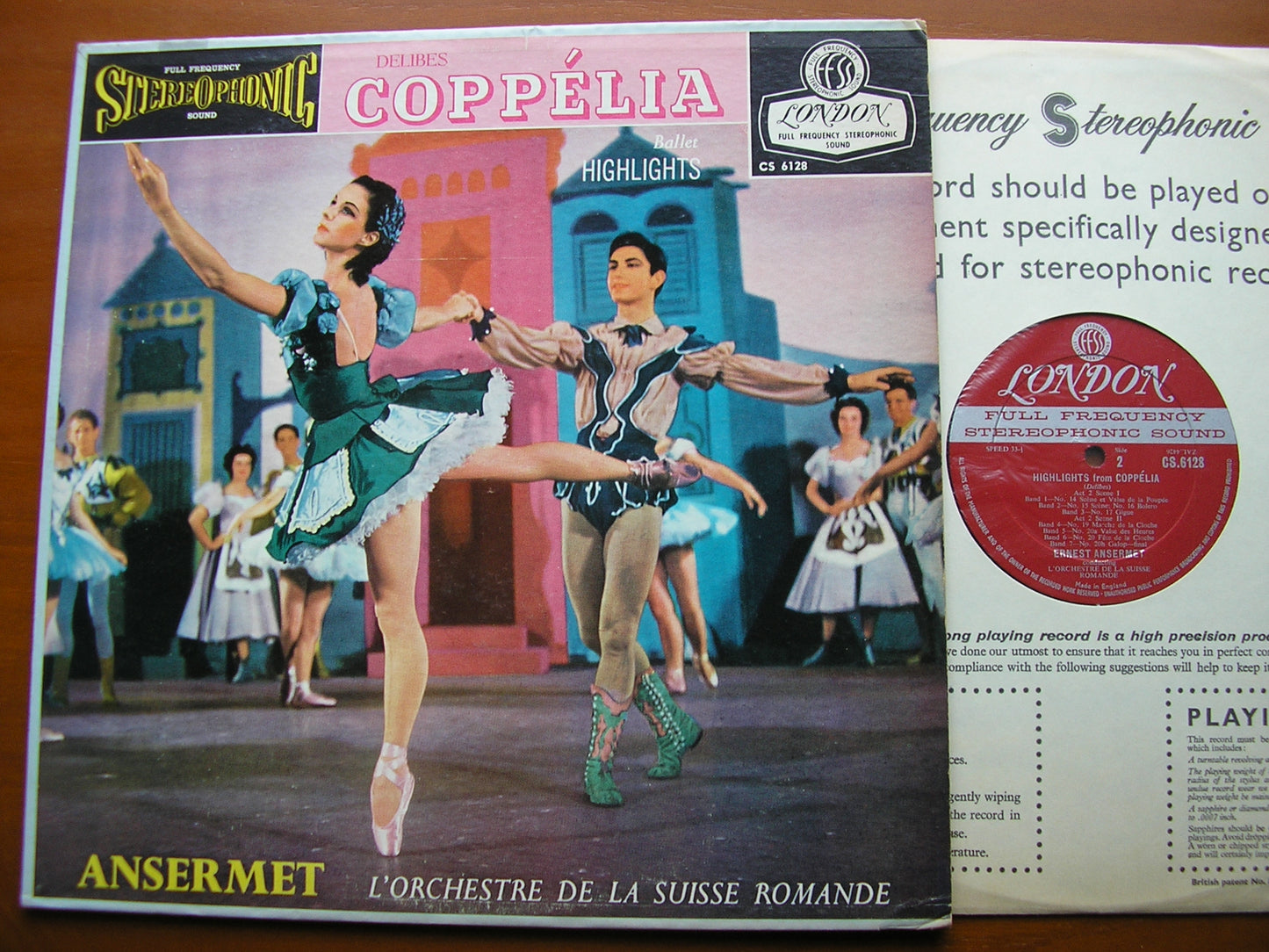 DELIBES: COPPELIA Highlights ANSERMET / SUISSE ROMANDE ORCHESTRA CS 6128
