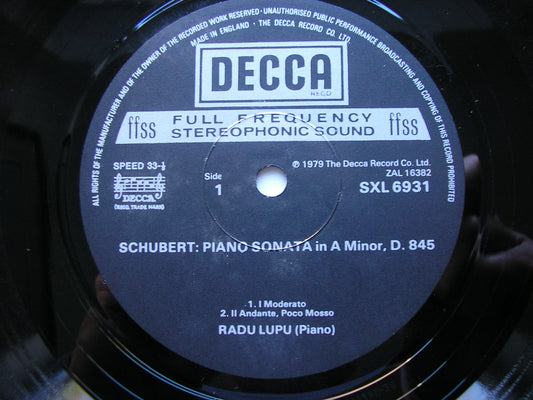SCHUBERT: PIANO SONATAS D.157 in E / D.845 in A      LUPU    SXL 6931