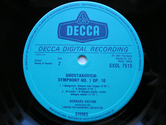 SHOSTAKOVICH: THE COMPLETE SYMPHONIES BERNARD HAITINK / CONCERTGEBOUW / LONDON PHILHARMONIC 15 DECCA LPs