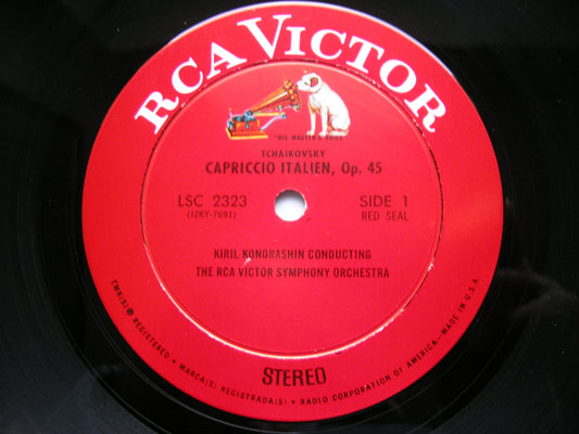 TCHAIKOVSKY: CAPRICCIO ITALIEN / RIMSKY-KORSAKOV: CAPRICCIO ESPAGNOL    KONDRASHIN / RCAVSO    LSC 2323