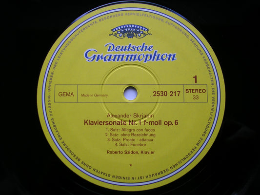 SCRIABIN: PIANO WORKS ROBERT SZIDON 2 LP 2707 058