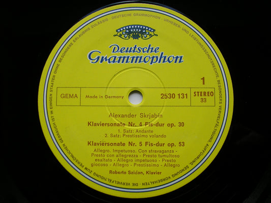 SCRIABIN: PIANO SONATAS Nos. 4 - 10 ROBERT SZIDON 2 LP 2707 053