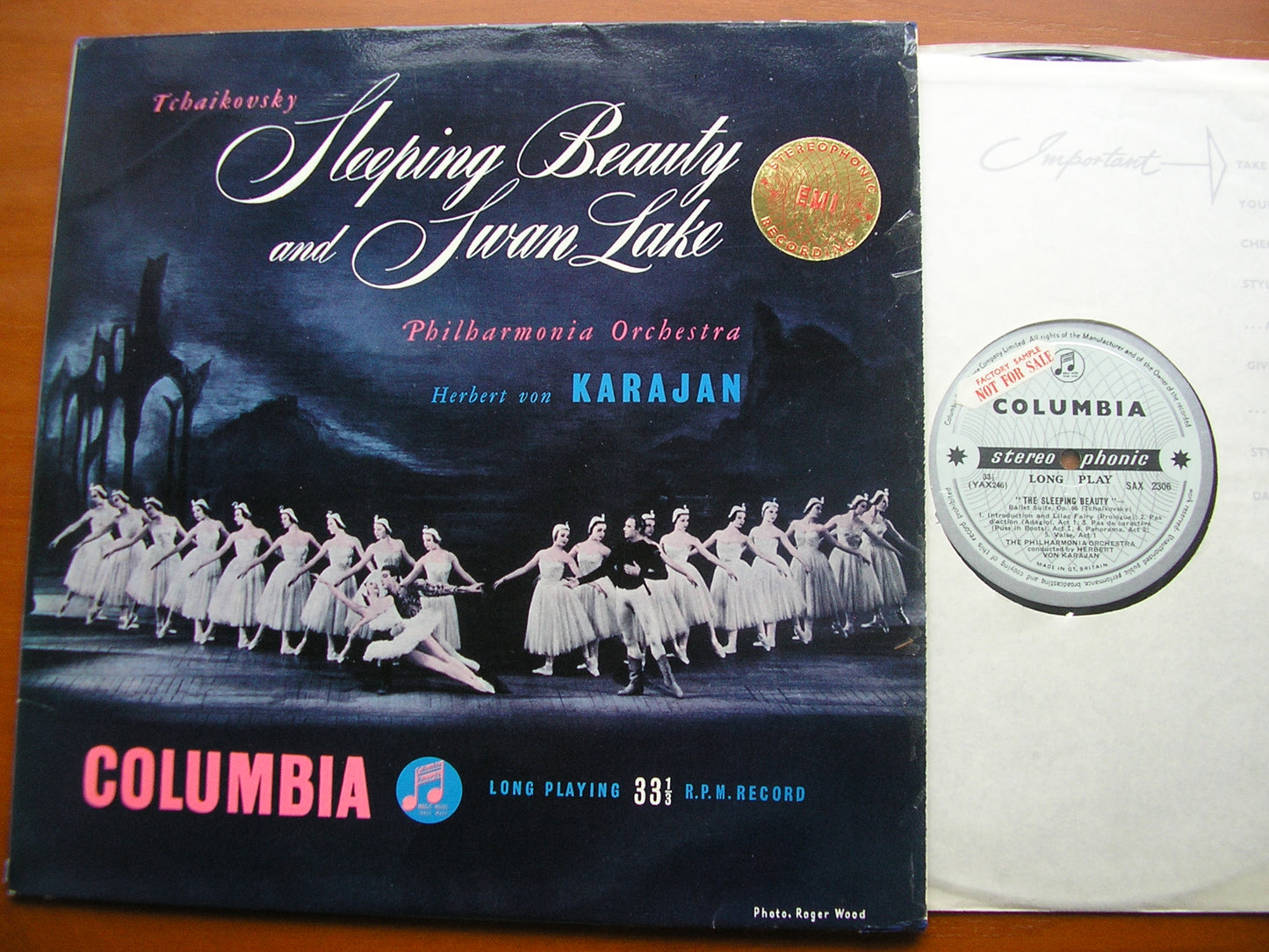 TCHAIKOVSKY: SWAN LAKE Suite / SLEEPING BEAUTY Suite KARAJAN / PHILHARMONIA SAX 2306
