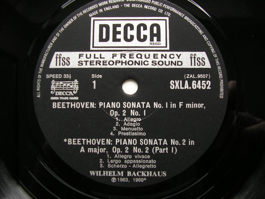 BEETHOVEN: THE COMPLETE PIANO SONATAS    WILHELM BACKHAUS    SXLA 6452 - 6461     10 LP