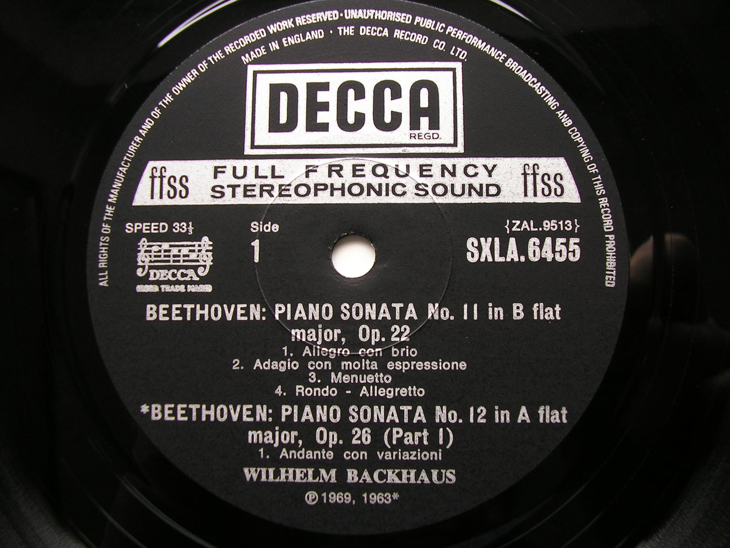 BEETHOVEN: THE COMPLETE PIANO SONATAS    WILHELM BACKHAUS    SXLA 6452 - 6461     10 LP
