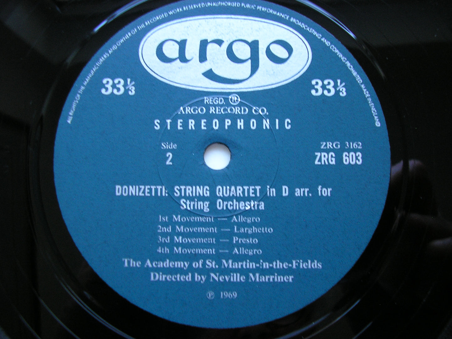 ROSSINI: STRING SONATAS Nos. 2 & 4 / DONIZETTI: STRING QUARTET in D    MARRINER / ASMIF    ZRG 603