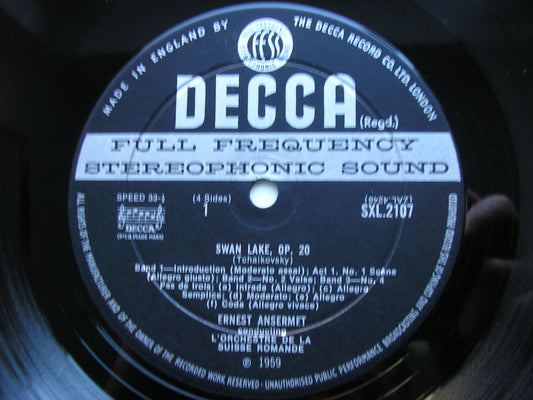 TCHAIKOVSKY: SWAN LAKE     ANSERMET / SUISSE ROMANDE     SXL 2107-8