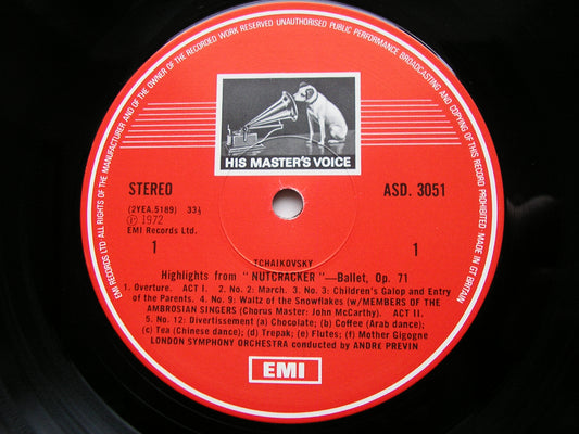 TCHAIKOVSKY: THE NUTCRACKER Highlights     PREVIN / LONDON SYMPHONY    ASD 3051