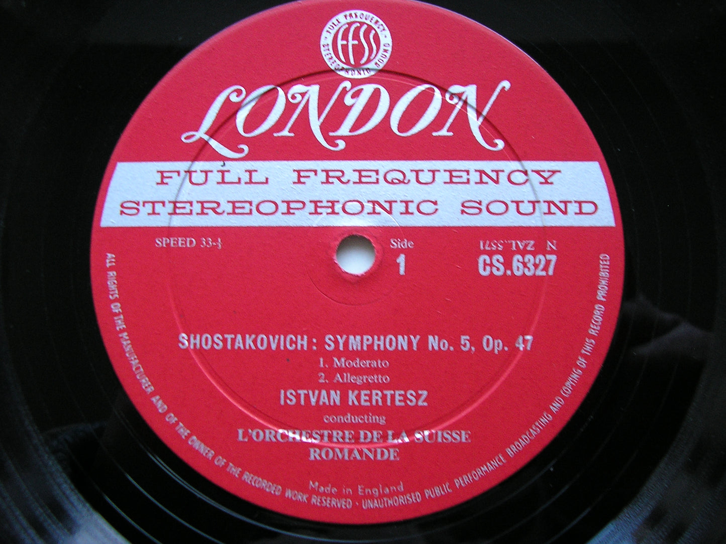 SHOSTAKOVICH: SYMPHONY No. 5 ISTVAN KERTESZ / SUISSE ROMANDE CS 6327