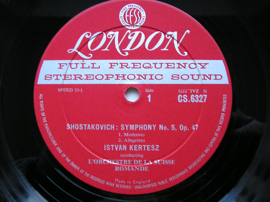 SHOSTAKOVICH: SYMPHONY No. 5    ISTVAN KERTESZ / SUISSE ROMANDE    CS 6327