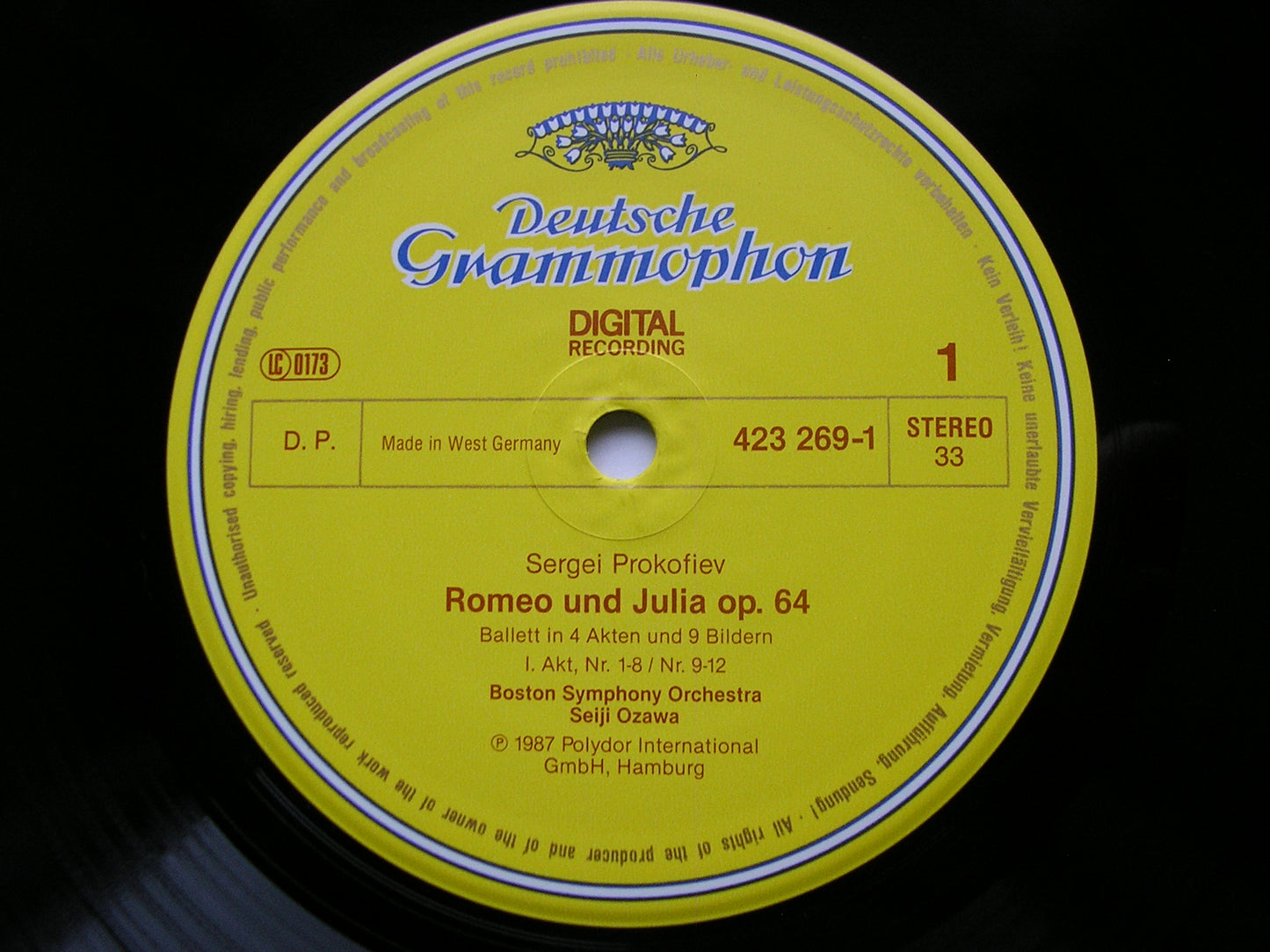 PROKOFIEV: ROMEO & JULIET complete ballet OZAWA / BOSTON SYMPHONY 3 LP 423 268