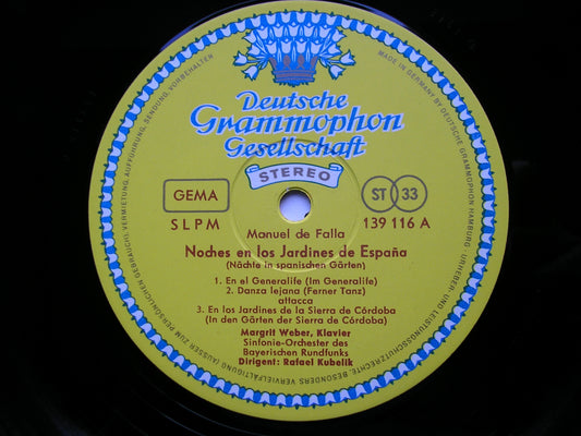 FALLA: NIGHTS IN THE GARDENS OF SPAIN / MARTINU: FANTASIA CONCERTANTE    WEBER / BAVARIAN RADIO SYMPHONY / KUBELIK     139 116