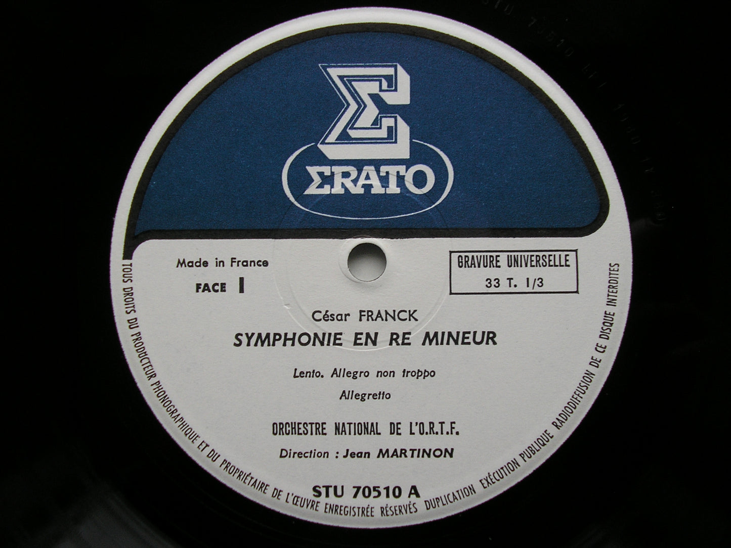 FRANCK: SYMPHONY / SYMPHONIC VARIATIONS ENTREMONT / FNRO / MARTINON STU 70510