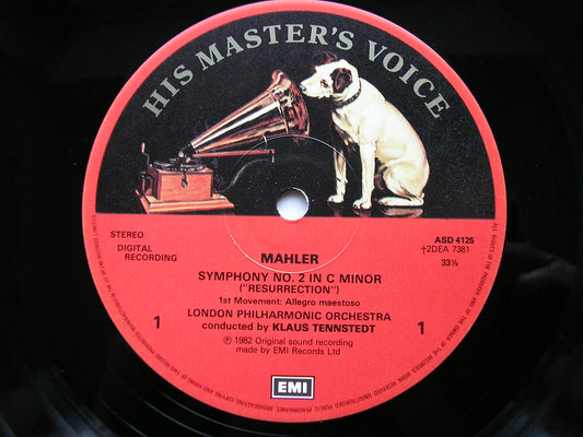 MAHLER: SYMPHONY No. 2 'Resurrection' SOFFEL / MATHIS / LONDON PHILHARMONIC / TENNSTEDT SLS 5243