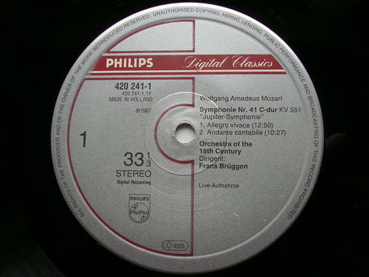MOZART: SYMPHONY No. 41 'Jupiter' / OVERTURE La Clemenza di Tito     BRUGGEN / ORCHESTRA of the 18th CENTURY    420 241