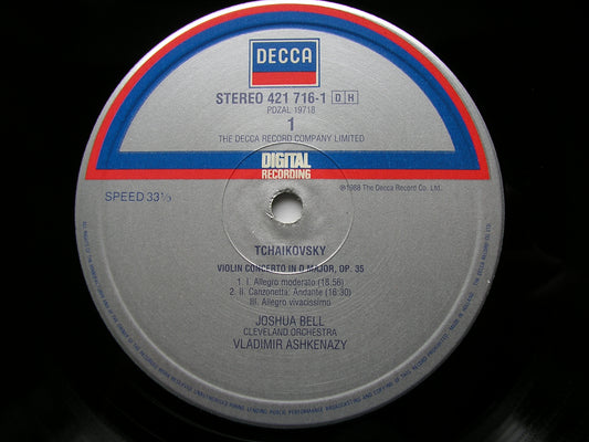 TCHAIKOVSKY: VIOLIN CONCERTO / WIENIAWSKI: VIOLIN CONCERTO No. 2   BELL / CLEVELAND ORCHESTRA / ASHKENAZY   421 716