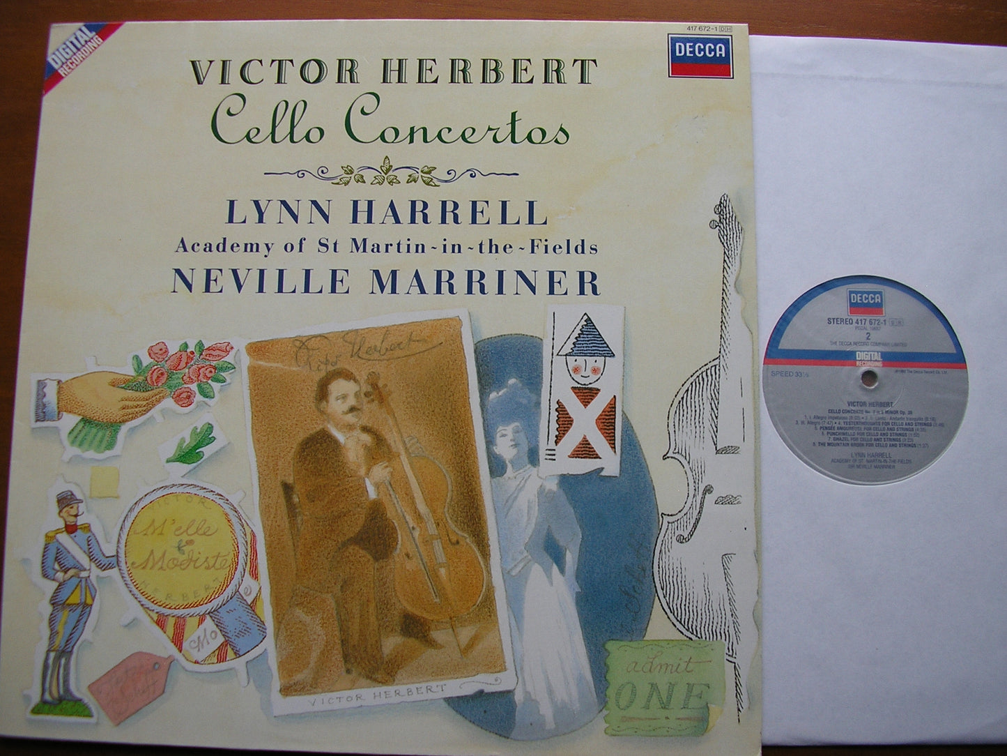 HERBERT: CELLO CONCERTOS LYNN HARRELL / ASMIF / NEVILLE MARRINER 417 672