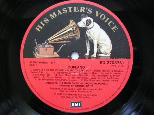 COPLAND: THE RED PONY Suite / DANCE SYMPHONY / DANZON CUBANO / FANFARE    BATIZ / MEXICAN NATIONAL ORCHESTRA     ED 270375