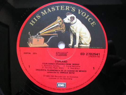 COPLAND: QUIET CITY / EL SALON MEXICO / 3 LATIN AMERICAN SKETCHES BATIZ / MEXICAN NATIONAL ORCHESTRA ED 270254