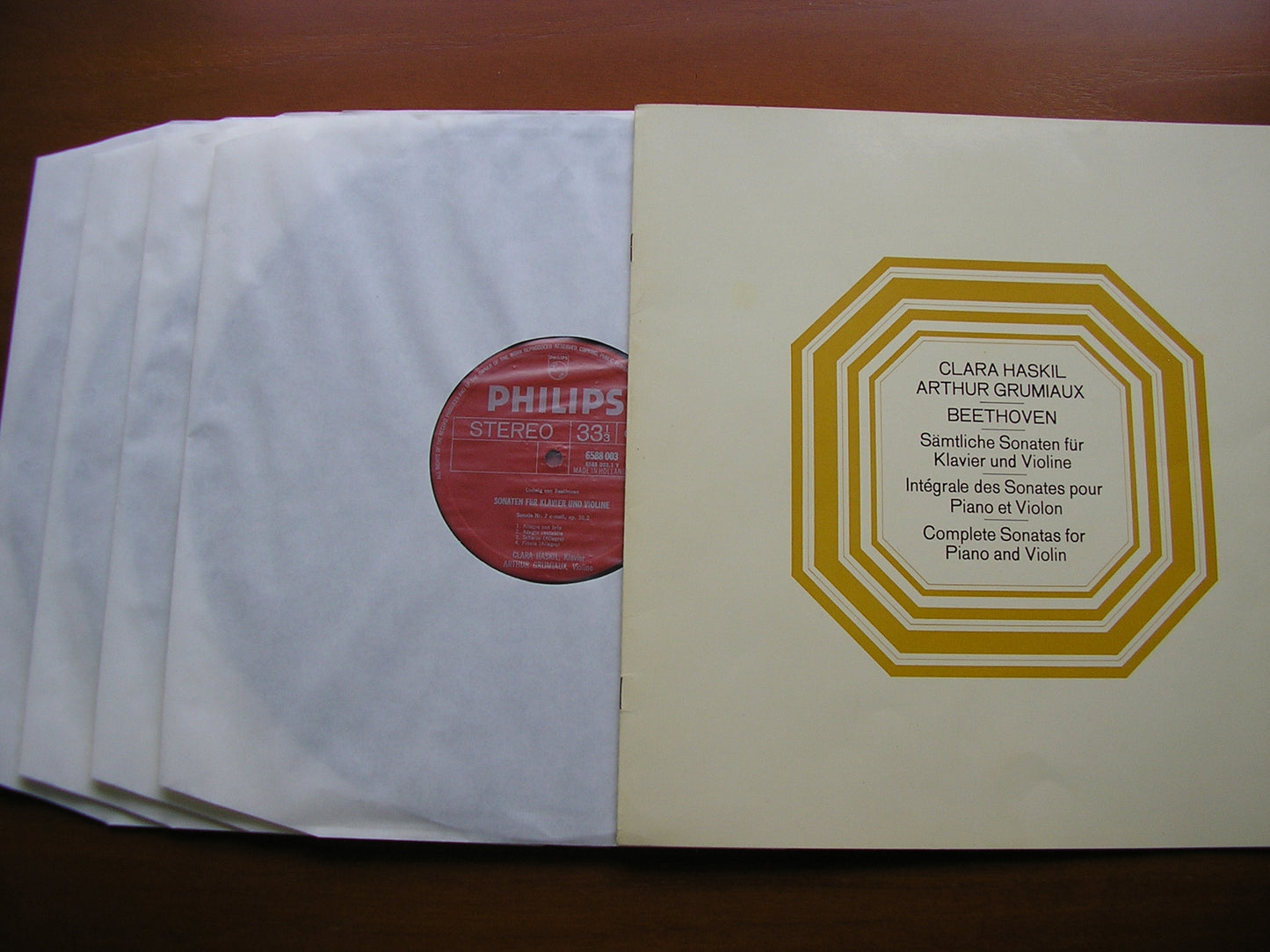 BEETHOVEN: THE COMPLETE SONATAS FOR VIOLIN & PIANO GRUMIAUX / HASKIL 4LP 6733 001