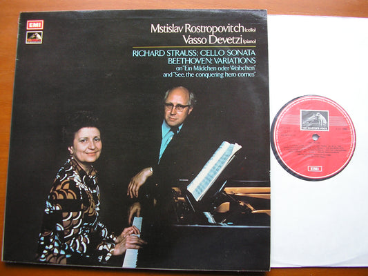 STRAUSS: CELLO SONATA / BEETHOVEN: VARIATIONS     ROSTROPOVICH / DEVETZI     ASD 3066