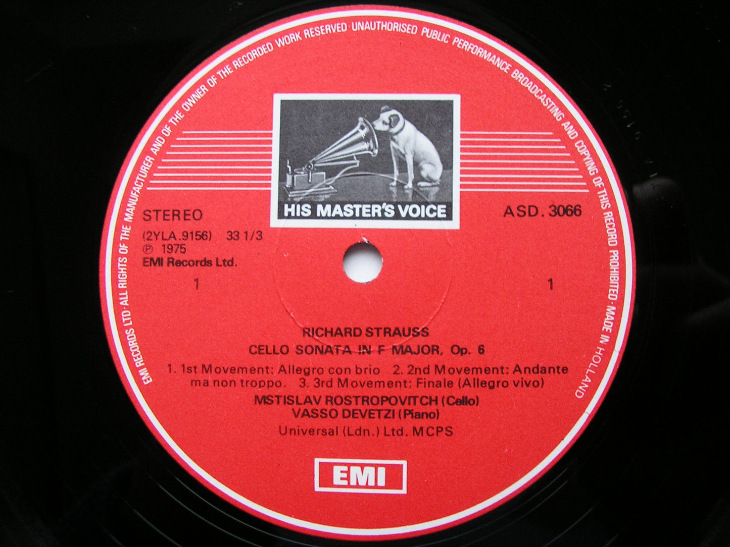 STRAUSS: CELLO SONATA / BEETHOVEN: VARIATIONS ROSTROPOVICH / DEVETZI ASD 3066