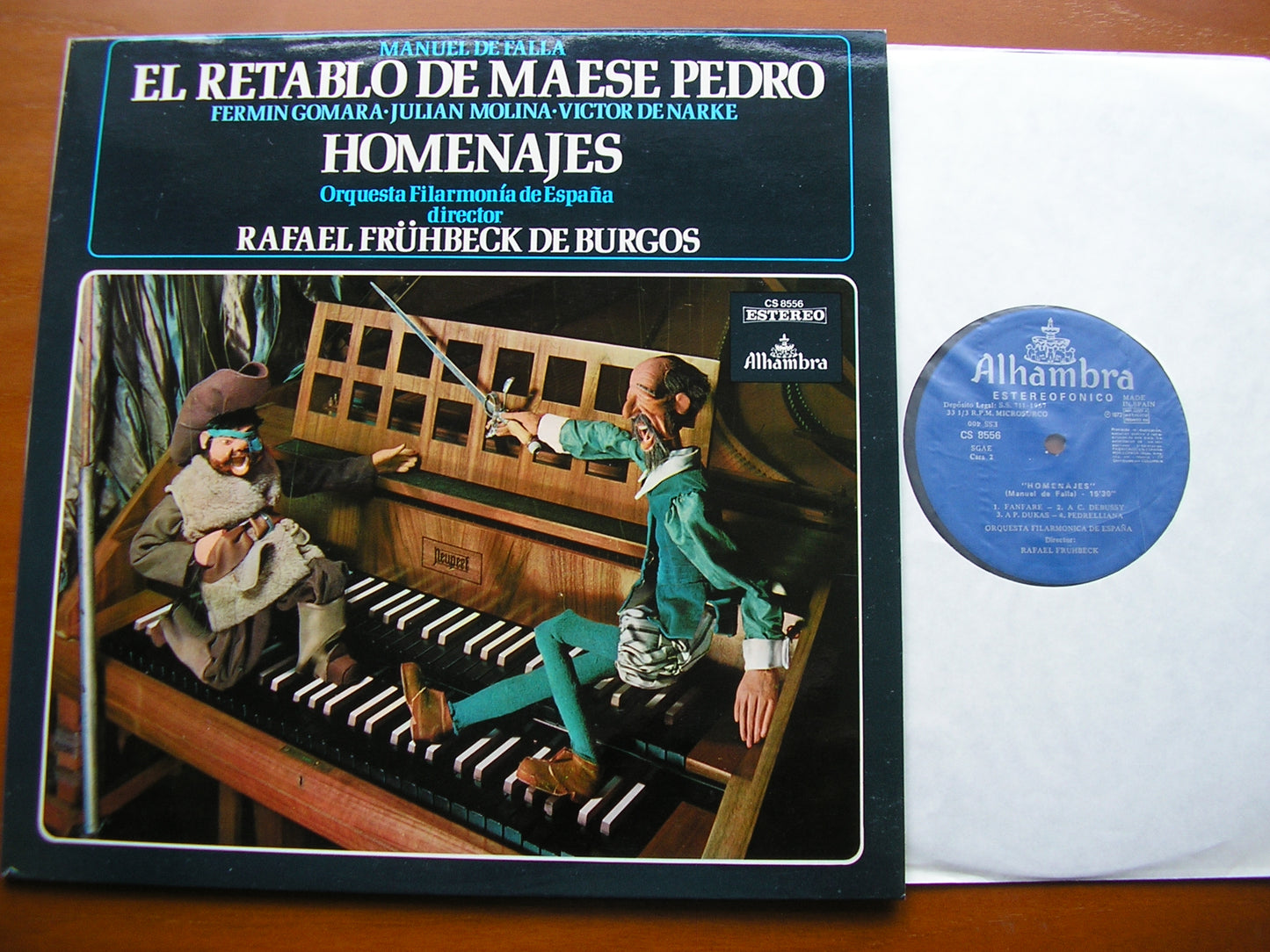 FALLA: MASTER PETER'S PUPPET SHOW / HOMENAJES     SOLOISTS / SPANISH NATIONAL ORCHESTRA / DE BURGOS    CS 8556