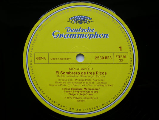 FALLA: THE THREE CORNERED HAT     BERGANZA / BOSTON SYMPHONY / OZAWA    2530 823