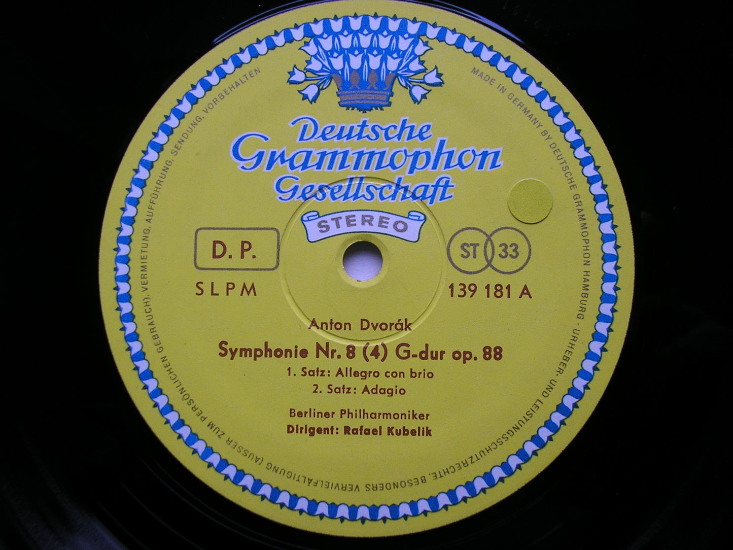 DVORAK: SYMPHONY No. 8 KUBELIK / BERLIN PHILHARMONIC 139 181