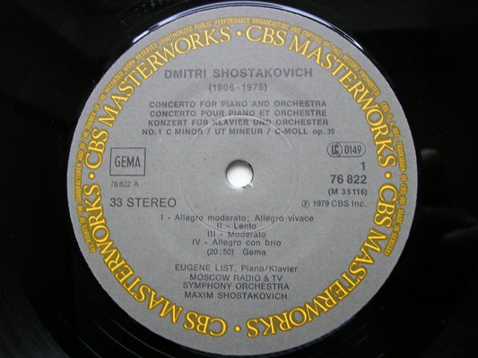 SHOSTAKOVICH: PIANO CONCERTOS Nos. 1 & 2    LIST / MOSCOW RADIO SYMPHONY / MAXIM SHOSTAKOVICH    76822