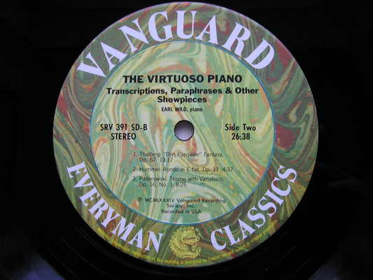 THE VIRTUOSO PIANO: HERZ / HUMMEL / PADEREWSKI / GODOWSKY / RUBINSTEIN / THALBERG       EARL WILD   SRV 391