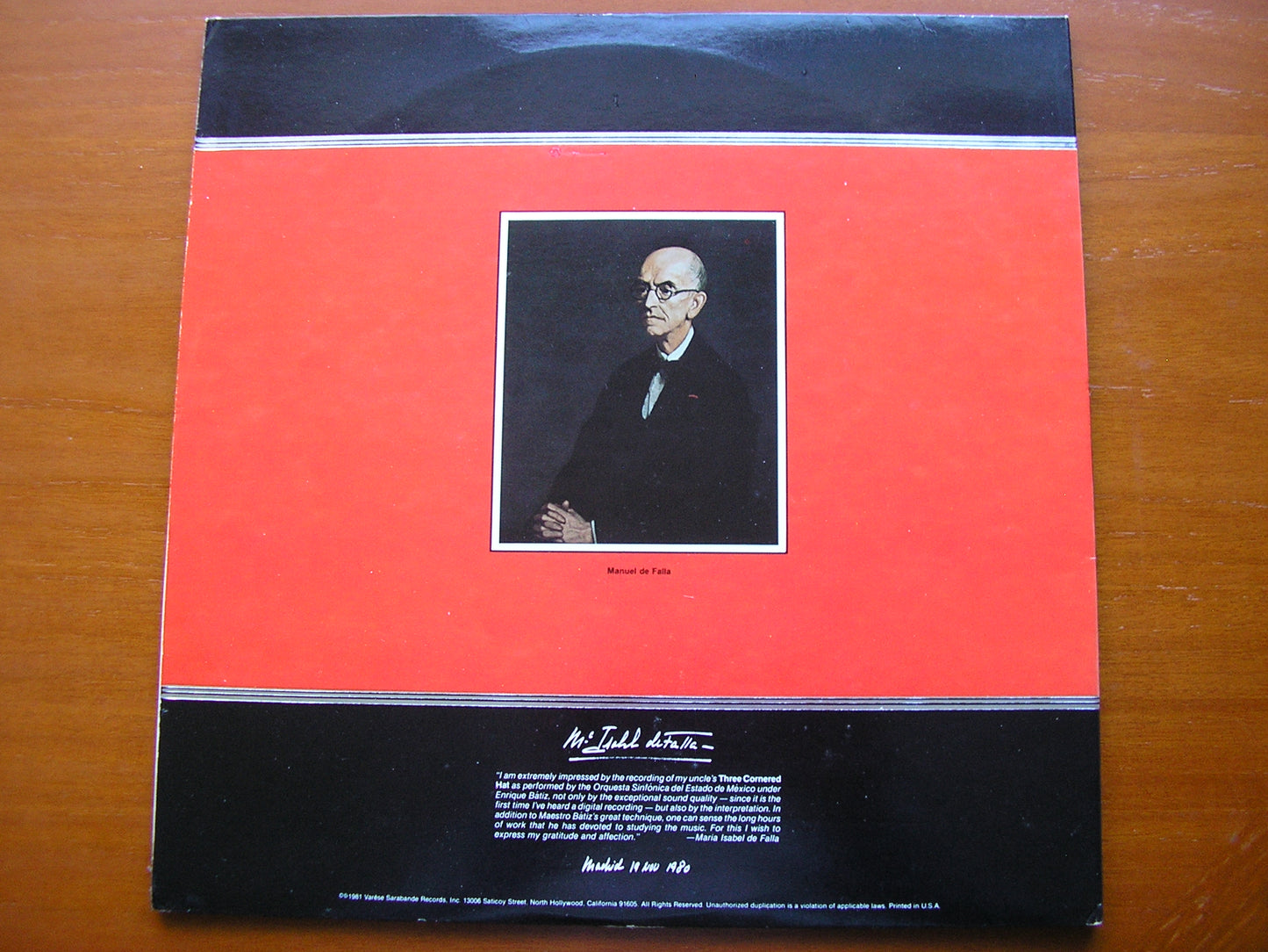 FALLA: THE THREE CORNERED HAT     ENRIQUE BATIZ / MEXICAN STATE SYMPHONY   VCDM 1000.170
