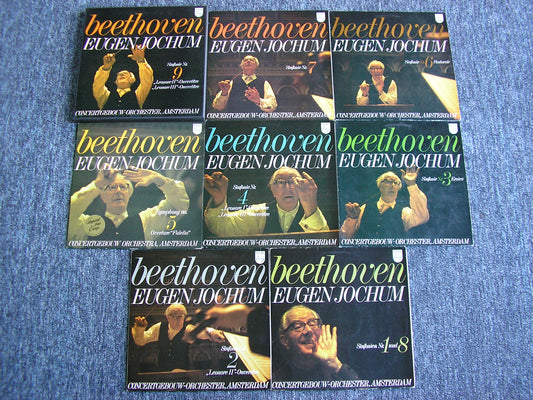 BEETHOVEN: THE NINE SYMPHONIES / FOUR OVERTURES    JOCHUM / CONCERTGEBOUW ORCHESTRA AMSTERDAM   9 LP