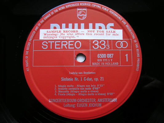 BEETHOVEN: THE NINE SYMPHONIES / FOUR OVERTURES    JOCHUM / CONCERTGEBOUW ORCHESTRA AMSTERDAM   9 LP