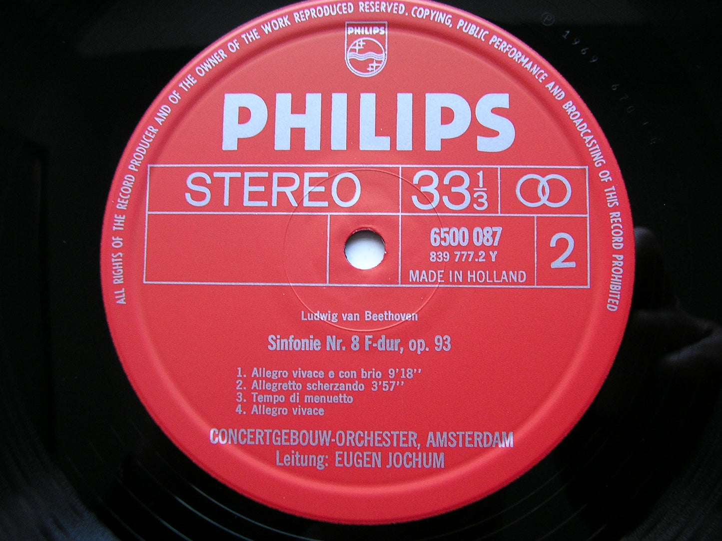 BEETHOVEN: THE NINE SYMPHONIES / FOUR OVERTURES JOCHUM / CONCERTGEBOUW ORCHESTRA AMSTERDAM 9 LP