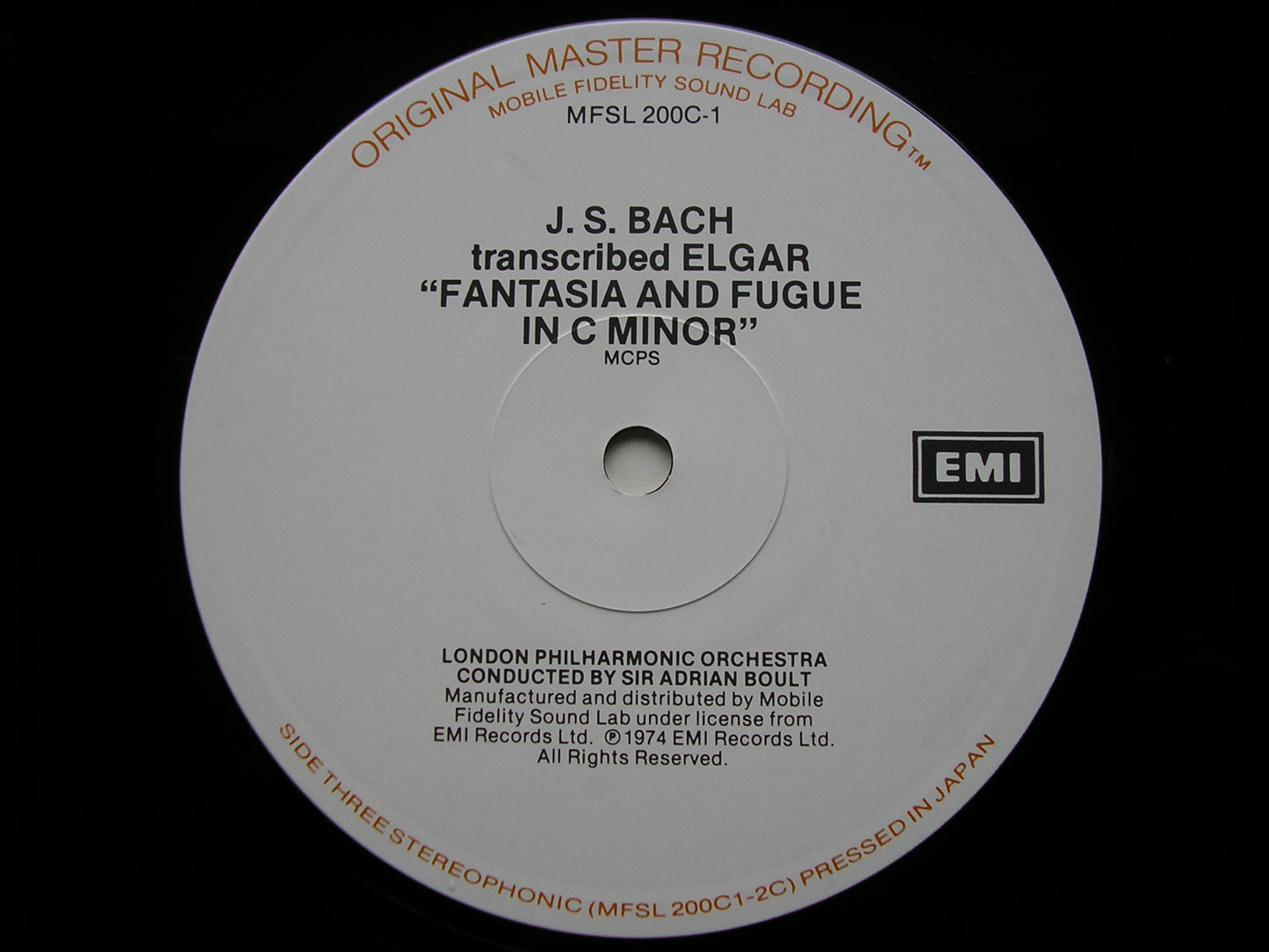 ELGAR: FALSTAFF / THE SANGUINE FAN / FANTASIA & FUGUE     SIR ADRIAN BOULT / LONDON PHILHARMONIC     MFSL 2-501