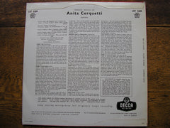 ANITA CERQUETTI SINGS ARIAS BY VERDI / BELLINI / SPONTINI / PUCCINI   OMMF / GAVAZZENI    LXT 5289