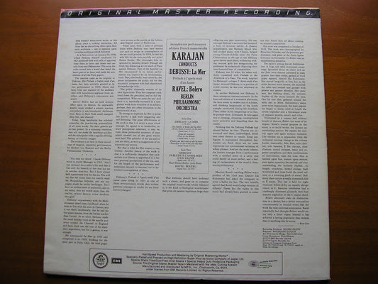 RAVEL: BOLERO / DEBUSSY: LA MER / PRELUDE      KARAJAN / BERLIN PHILHARMONIC ORCHESTRA                       MFSL 1 - 513