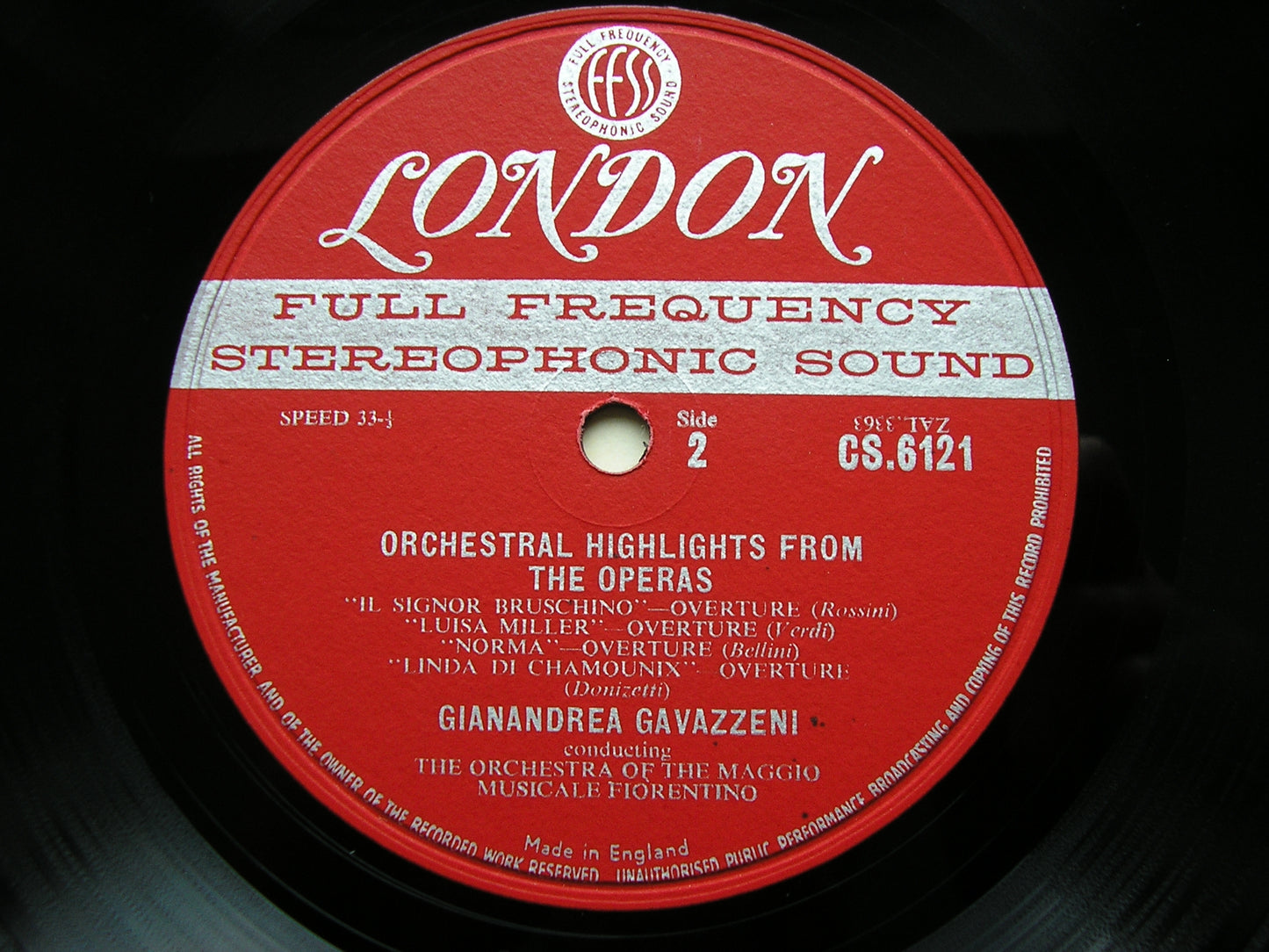 OPERATIC HIGHLIGHTS FOR ORCHESTRA: MASCAGNI / PUCCINI / VERDI / BELLINI / DONIZETTI / CATALANI / ROSSINI   GAVAZZENI / OMMF     CS 6121