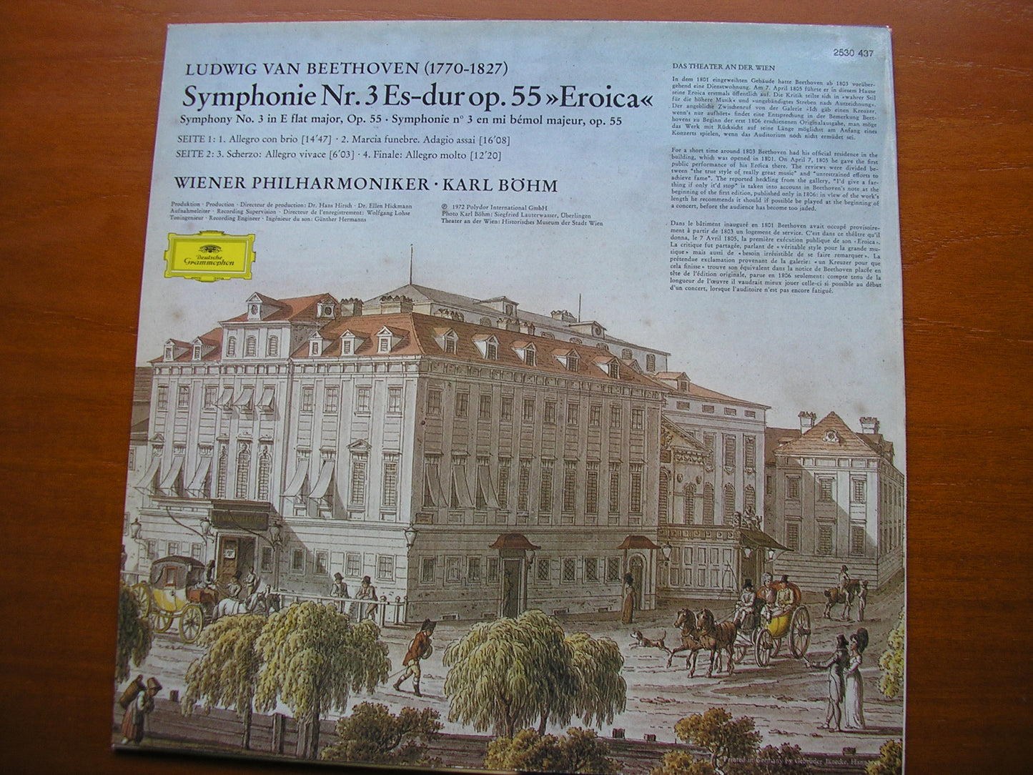 BEETHOVEN: SYMPHONY No. 3 'Eroica' BOHM / VIENNA PHILHARMONIC 2530 437