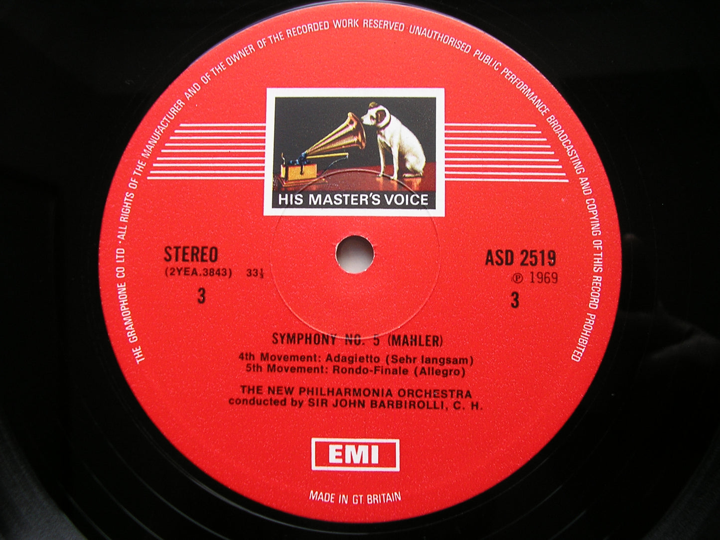 MAHLER: SYMPHONY No. 5 /  RUCKERT SONGS     BAKER / NEW PHILHARMONIA ORCHESTRA / BARBIROLLI     SLS 785