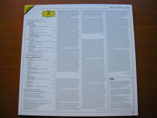 GRIEG: PEER GYNT Suites Nos. 1 & 2 / SIBELIUS: PELLEAS & MELISANDE    KARAJAN / BERLIN PHILHARMONIC    2532 068