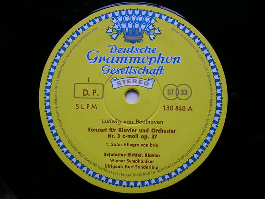 BEETHOVEN: PIANO CONCERTO No. 3 / RONDO in B     RICHTER / VIENNA SYMPHONY / SANDERLING   138 848