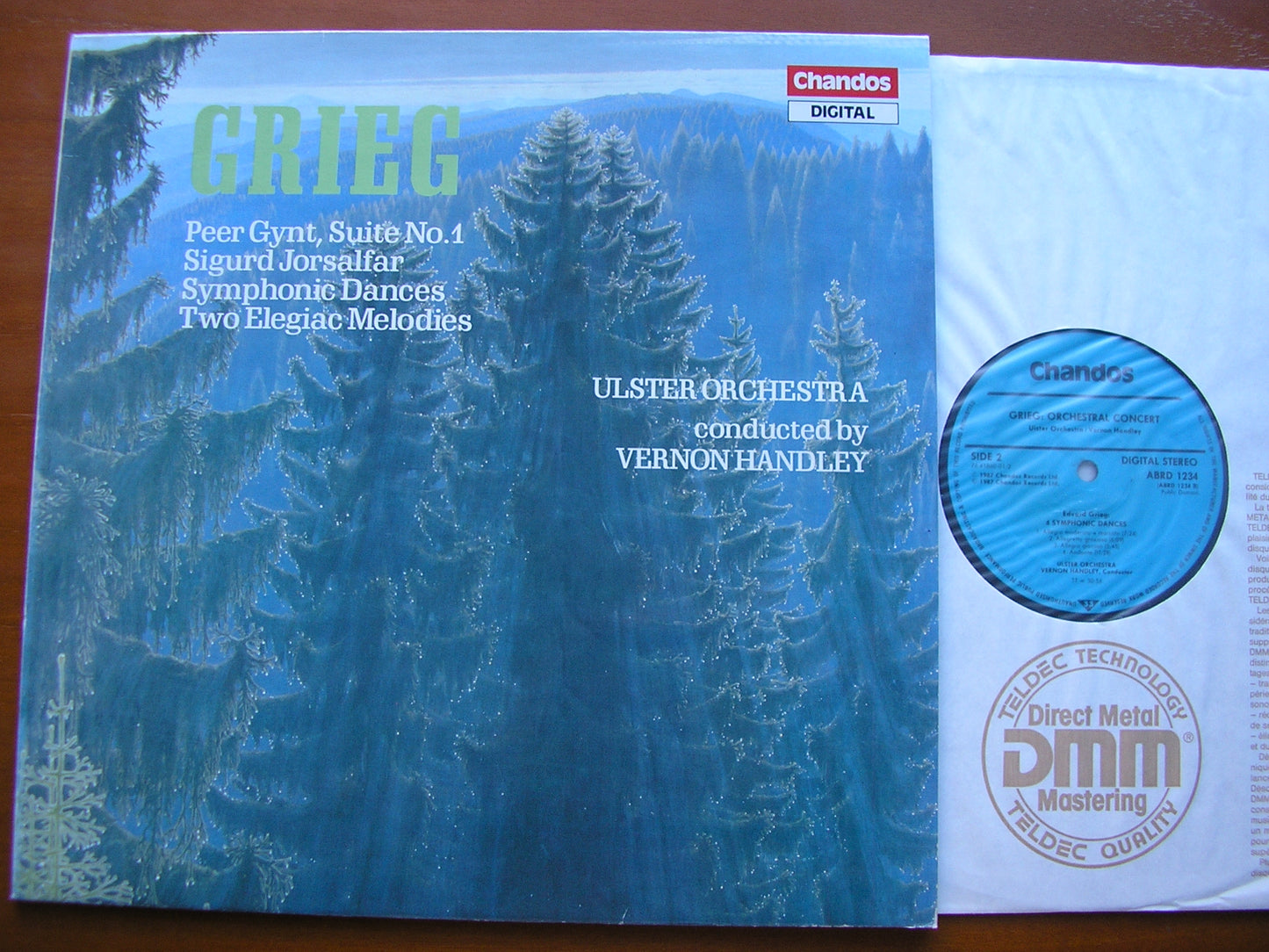 GRIEG: PEER GYNT Suite No. 1 / SYMPHONIC DANCES / TWO ELEGIAC MELODIES / SIGURD JORSALFAR ULSTER ORCHESTRA / HANDLEY ABRD 1234