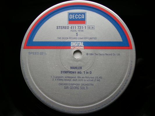 MAHLER: SYMPHONY No. 1 SOLTI / CHICAGO SYMPHONY 411 731