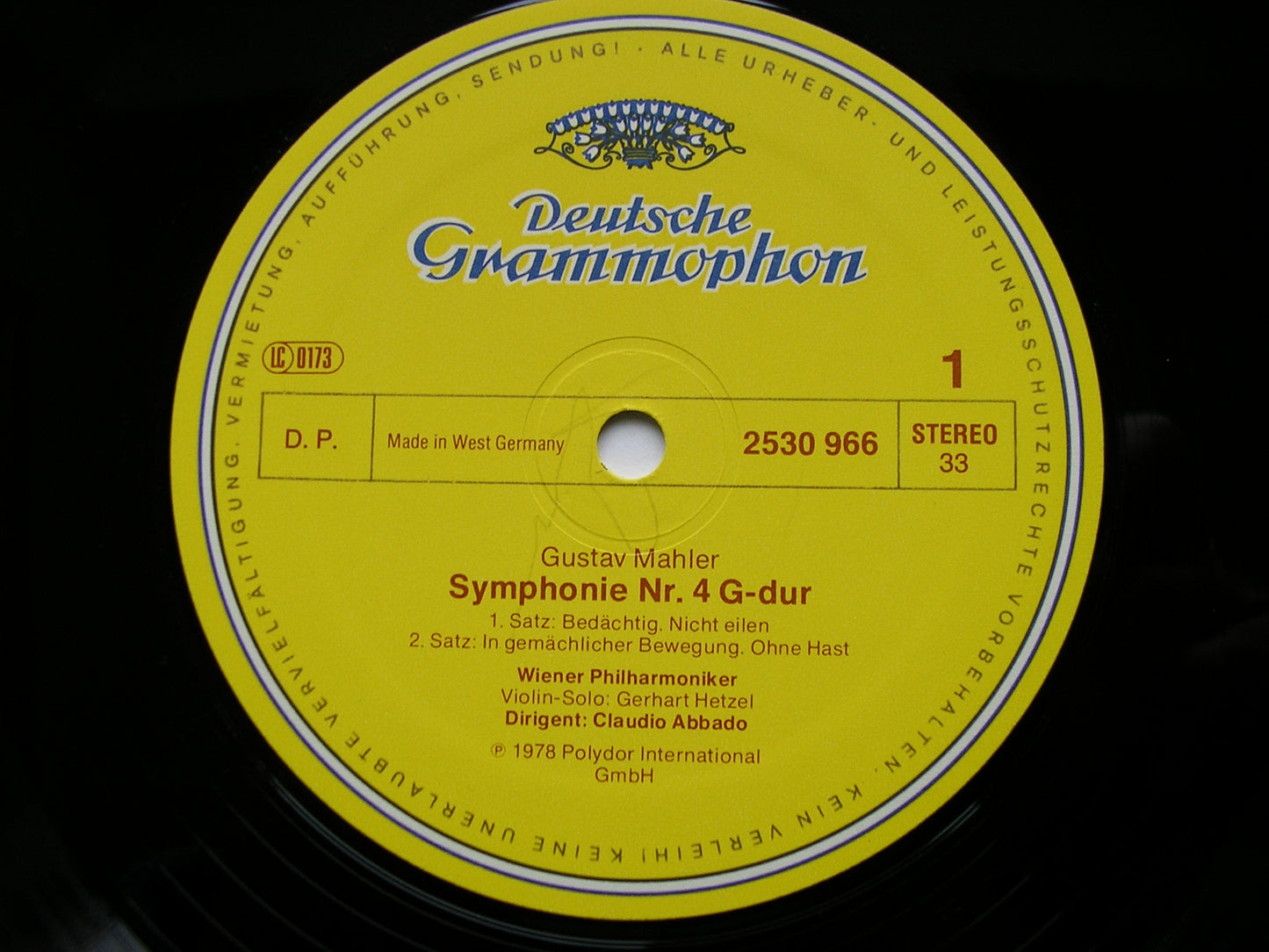 MAHLER: SYMPHONY No. 4 VON STADE / VIENNA PHILHARMONIC / ABBADO 2530 966