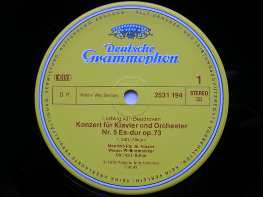 BEETHOVEN: PIANO CONCERTO No. 5  'Emperor'     POLLINI / VIENNA PHILHARMONIC / BOHM    2531 194